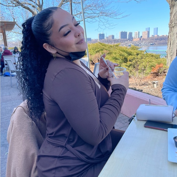 2 Piece Brown Bodysuit Set - Picture 3 of 4